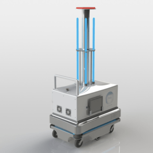Robot mobil dezinfectie coronavirus cu raze ultraviolet si ozon