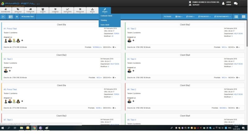 Soft gestiune service case de marcat helpdesk