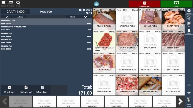 aplicatie vanzare magazine fast food cafenea