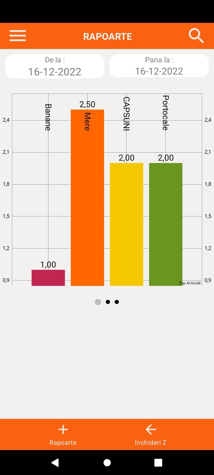 Aplicatie Vanzare Android PamPOS Rapoarte