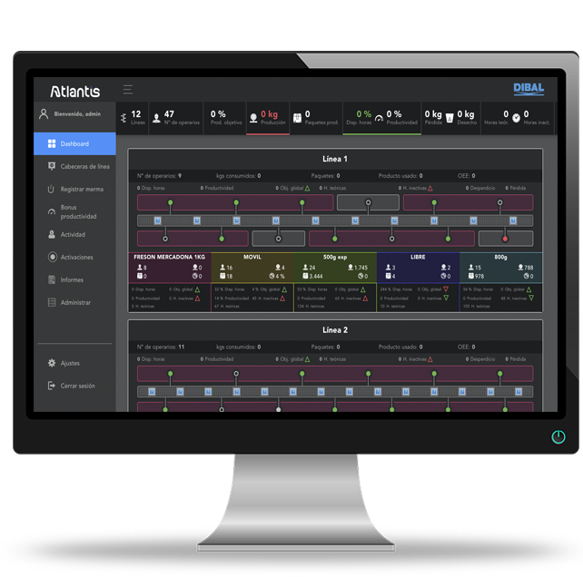 Software pentru controlul productivității în indicatoarele de greutate DIBAL VT-600 - imagine 2