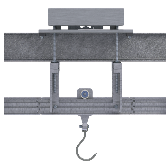 Cantar de linie, aerian DIBAL seria AG1, cu 1 celula din inox si structura din fier galvanizat 150 KG