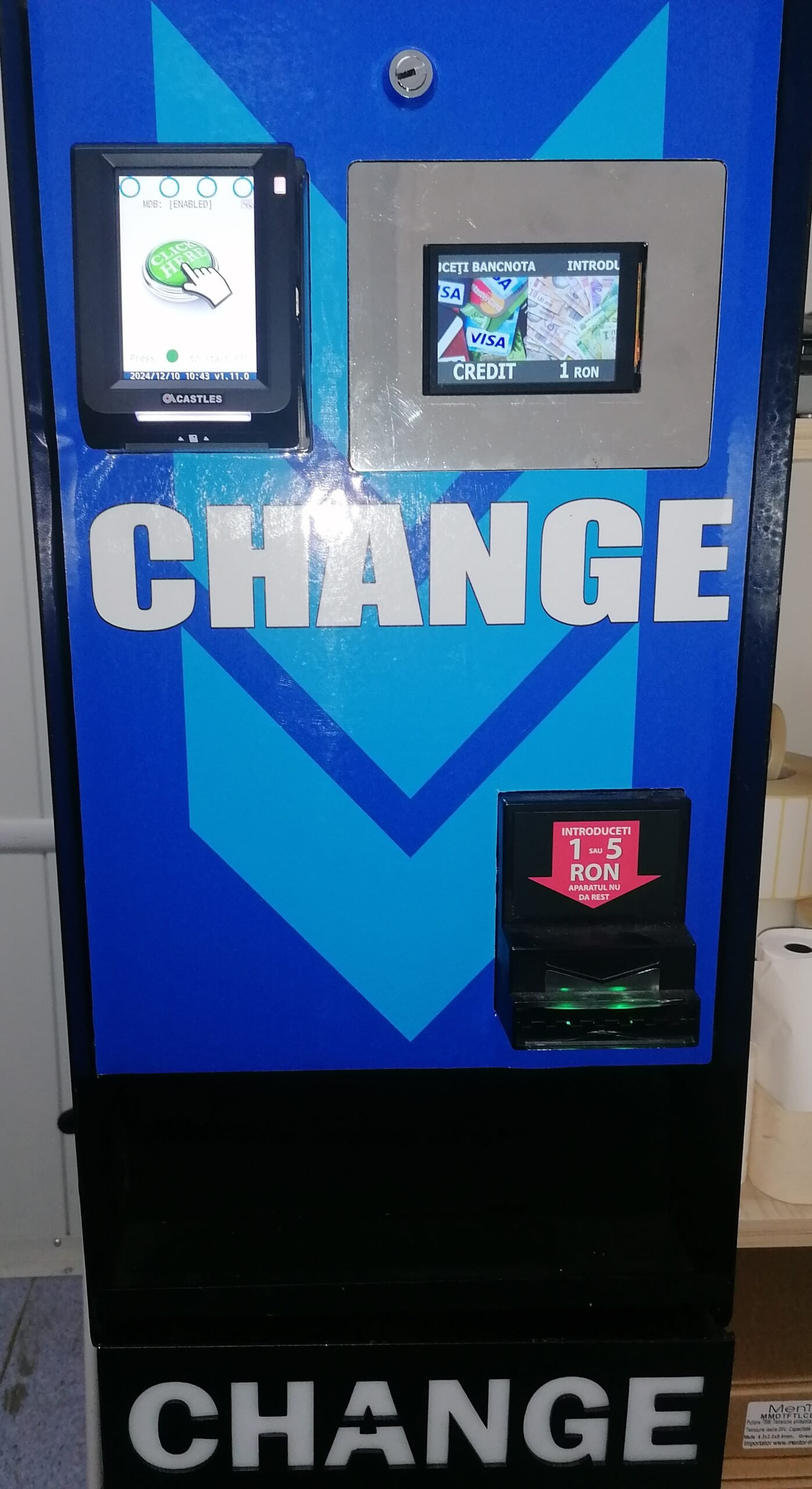 Changer sau schimbator jetoane cu protocol MDB Fiscalizare CASH +CARD